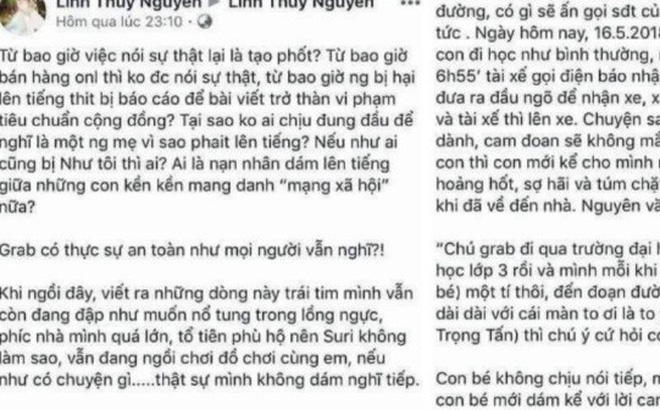 Đề nghị công an làm rõ nghi vấn lái xe GrabBike quấy rối tình dục trẻ em ảnh 1